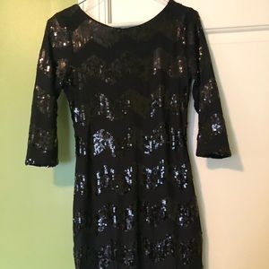 Black sequin dress